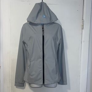 SAVE THE DUCK Light Grey Kathrine Rain Jacket Windbreaker-M NWT!